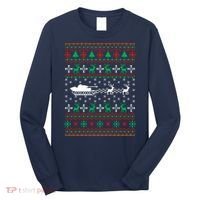 Tank Tanker Panzer Xmas Ugly Christmas Long Sleeve Shirt thumb 0