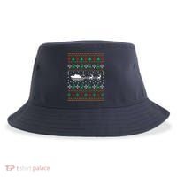 Tank Tanker Panzer Xmas Ugly Christmas Sustainable Bucket Hat thumb 0