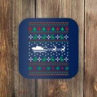 Tank Tanker Panzer Xmas Ugly Christmas Coaster thumb 0
