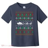 Tank Tanker Panzer Xmas Ugly Christmas Toddler T-Shirt thumb 0
