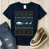 Tank Tanker Panzer Xmas Ugly Christmas Women's T-Shirt thumb 3