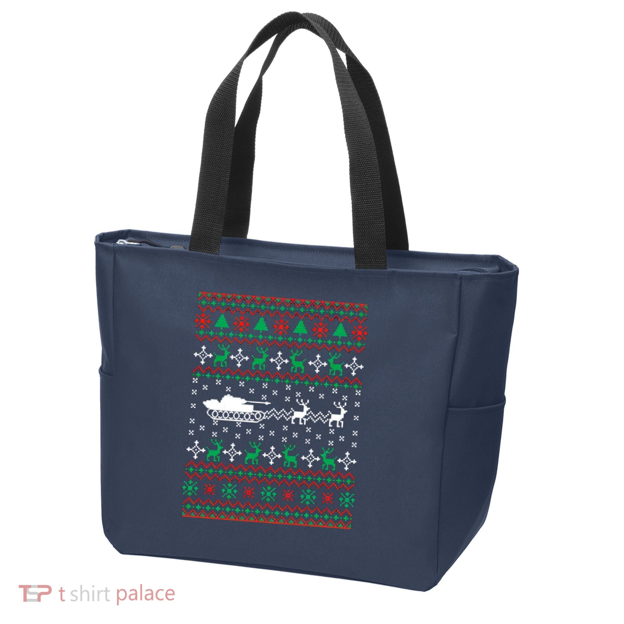 Tank Tanker Panzer Xmas Ugly Christmas Tote Bag