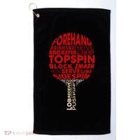 Table Tennis Ping Pong Racket Player Funny Women Gift Golf Towel thumb 0