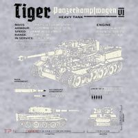 Tiger Tank Panzer World War 2 Blueprint Women's Sweatshirt thumb 2