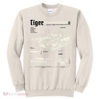 Tiger Tank Panzer World War 2 Blueprint Sweatshirt thumb 0