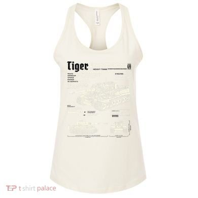 Tiger Tank Panzer World War 2 Blueprint Women's Tank Top