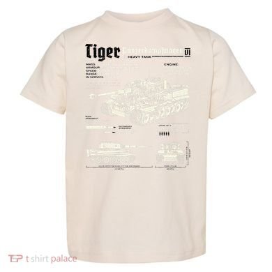 Tiger Tank Panzer World War 2 Blueprint Toddler T-Shirt