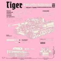 Tiger Tank Panzer World War 2 Blueprint Coaster thumb 2