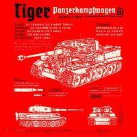 Tiger Tank Panzer World War 2 Blueprint Santa Hat thumb 1