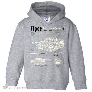 Tiger Tank Panzer World War 2 Blueprint Toddler Hoodie