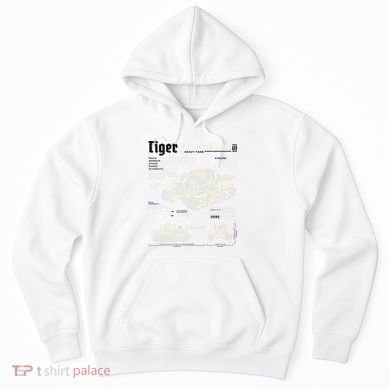 Tiger Tank Panzer World War 2 Blueprint Hoodie