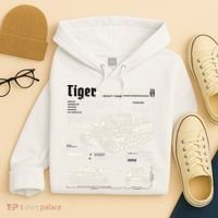 Tiger Tank Panzer World War 2 Blueprint Hoodie thumb 4