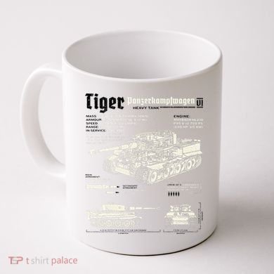 Tiger Tank Panzer World War 2 Blueprint Coffee Mug