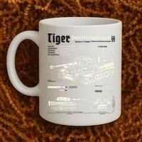 Tiger Tank Panzer World War 2 Blueprint Coffee Mug thumb 2