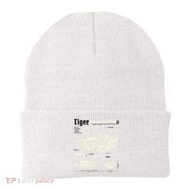 Tiger Tank Panzer World War 2 Blueprint Beanie