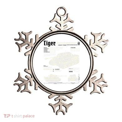 Tiger Tank Panzer World War 2 Blueprint Ornament