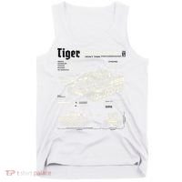 Tiger Tank Panzer World War 2 Blueprint Tank Top thumb 0