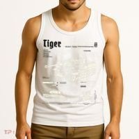 Tiger Tank Panzer World War 2 Blueprint Tank Top thumb 3