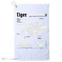Tiger Tank Panzer World War 2 Blueprint Golf Towel thumb 0