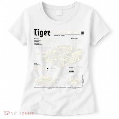 Tiger Tank Panzer World War 2 Blueprint Women's T-Shirt