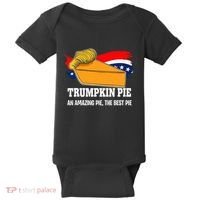 Thanksgiving Trumpkin Pumpkin Pie Donald Trump Political Baby Bodysuit thumb 0
