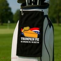 Thanksgiving Trumpkin Pumpkin Pie Donald Trump Political Golf Towel thumb 2