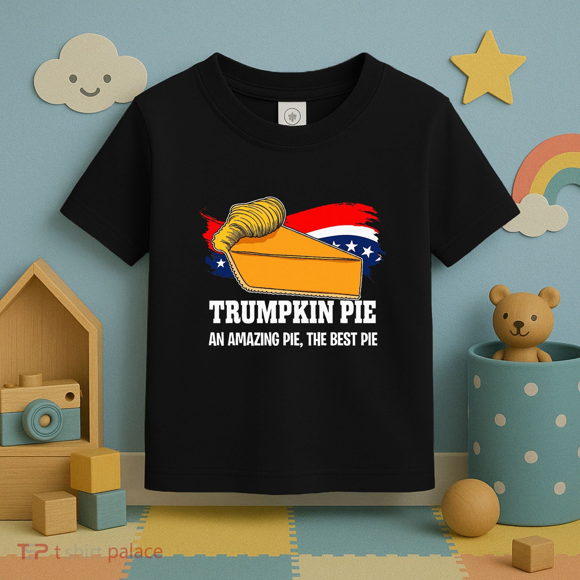 Thanksgiving Trumpkin Pumpkin Pie Donald Trump Political Toddler T-Shirt