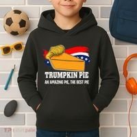 Thanksgiving Trumpkin Pumpkin Pie Donald Trump Political Kids Hoodie thumb 2