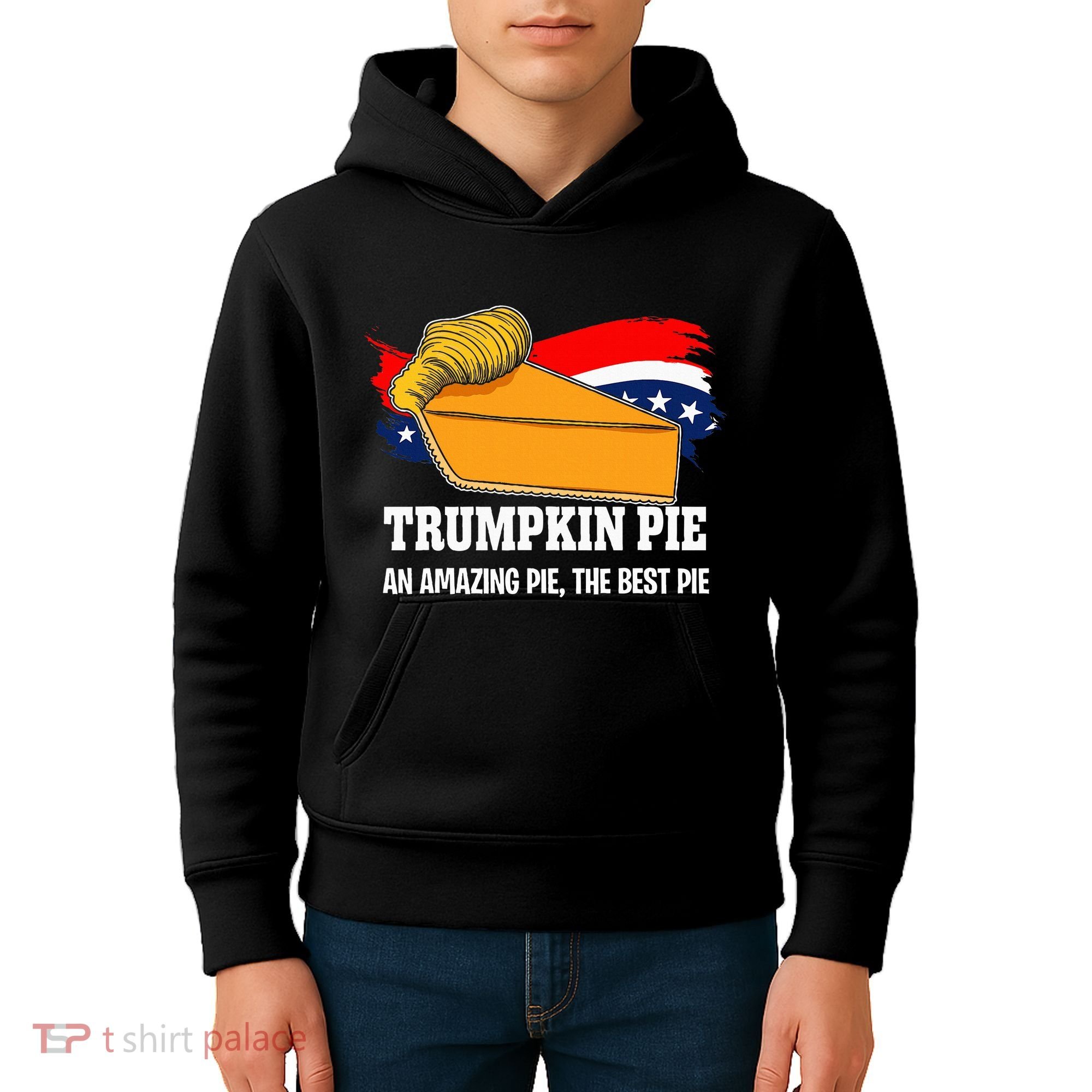 Thanksgiving Trumpkin Pumpkin Pie Donald Trump Political Kids Hoodie