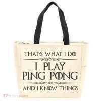 Table Tennis Player I Play Ping Pong & I Know Things Tote Bag thumb 0
