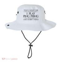 Table Tennis Player I Play Ping Pong & I Know Things Bucket Hat thumb 0