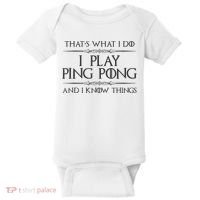 Table Tennis Player I Play Ping Pong & I Know Things Baby Bodysuit thumb 0