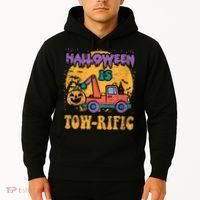 Tow Truck Pumpkin Halloween Costume Towing Hoodie thumb 2
