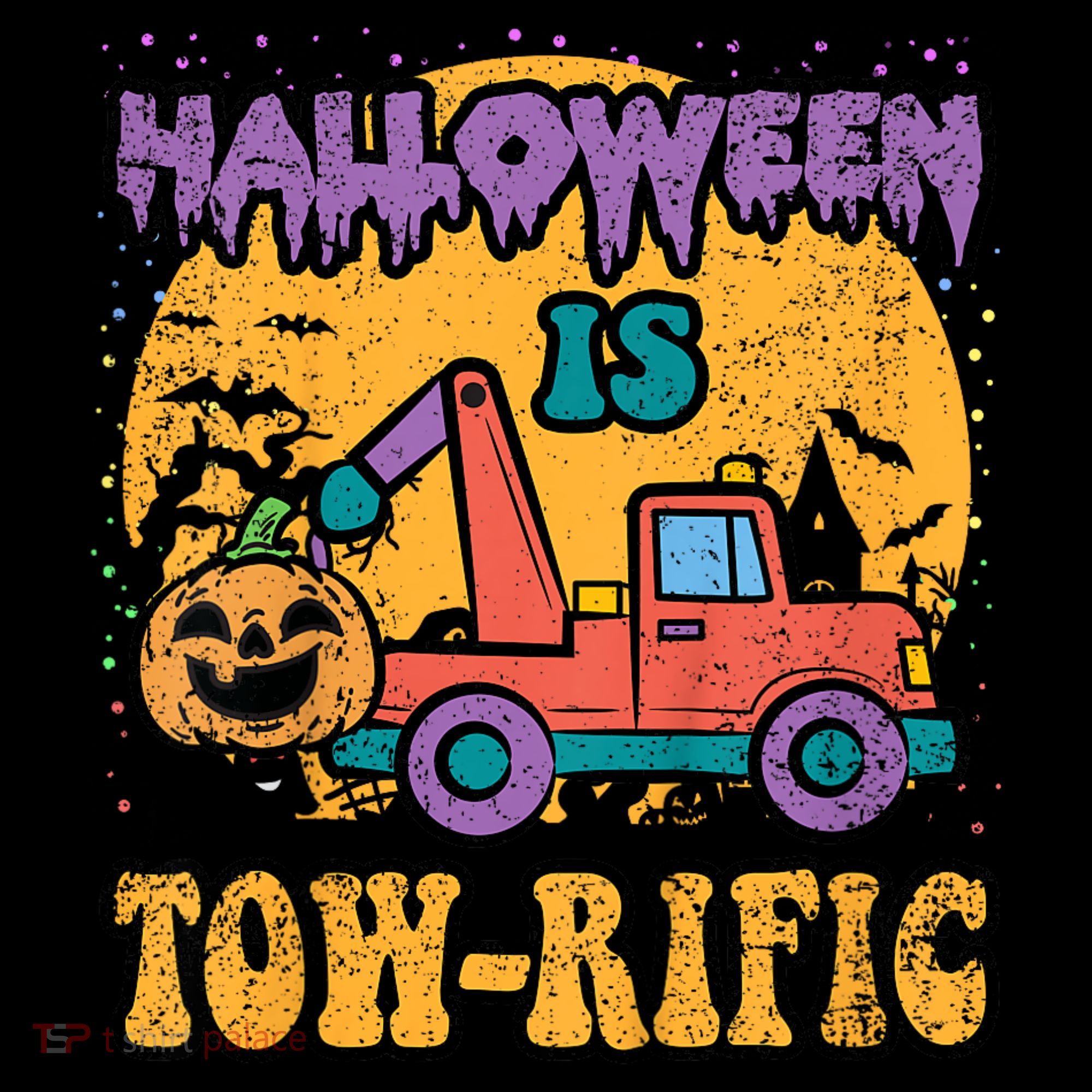 Tow Truck Pumpkin Halloween Costume Towing Sweatshirt