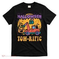 Tow Truck Pumpkin Halloween Costume Towing T-Shirt thumb 0