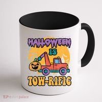 Tow Truck Pumpkin Halloween Costume Towing Coffee Mug thumb 1
