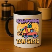 Tow Truck Pumpkin Halloween Costume Towing Coffee Mug thumb 4