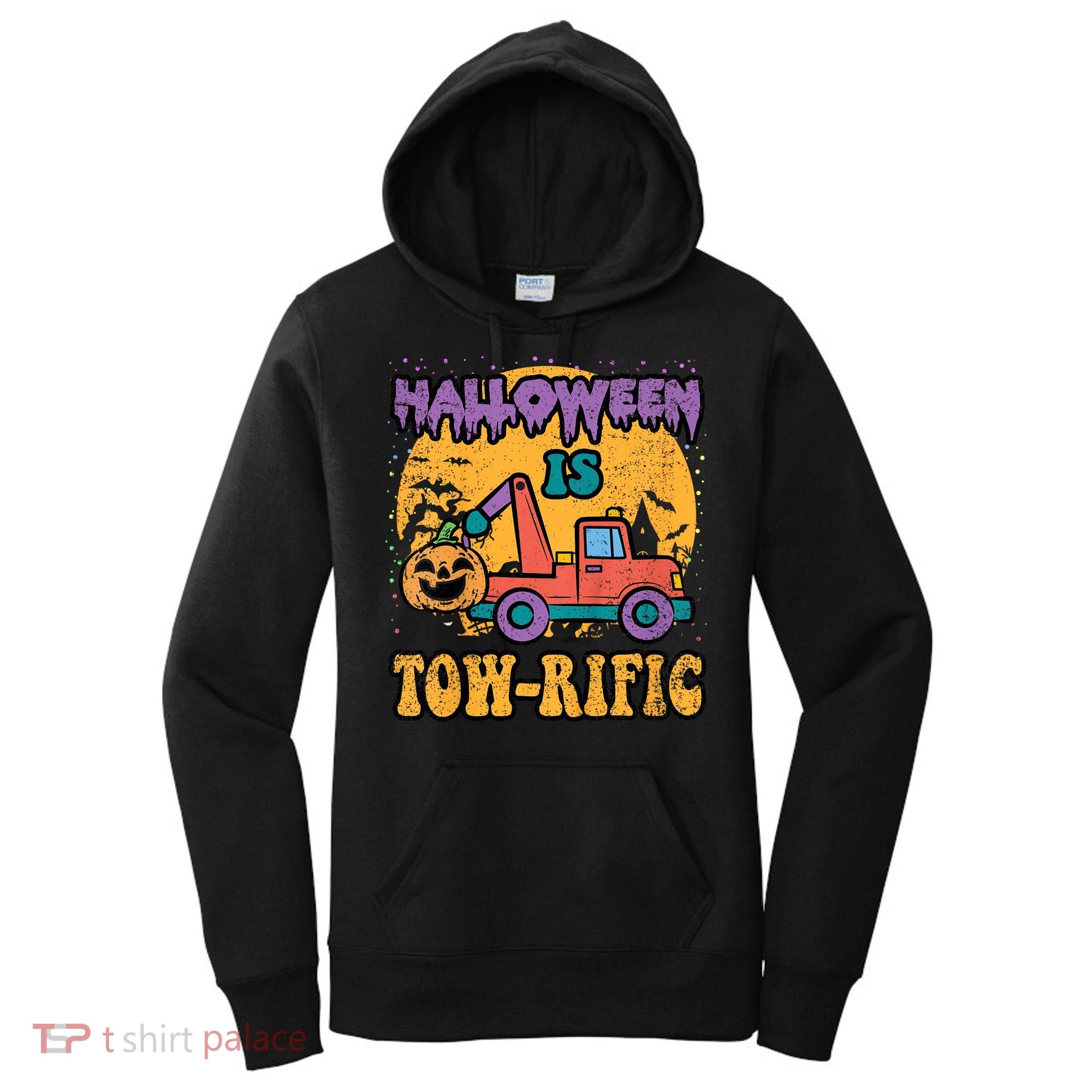 Tow Truck Pumpkin Halloween Costume Towing Women's Hoodie