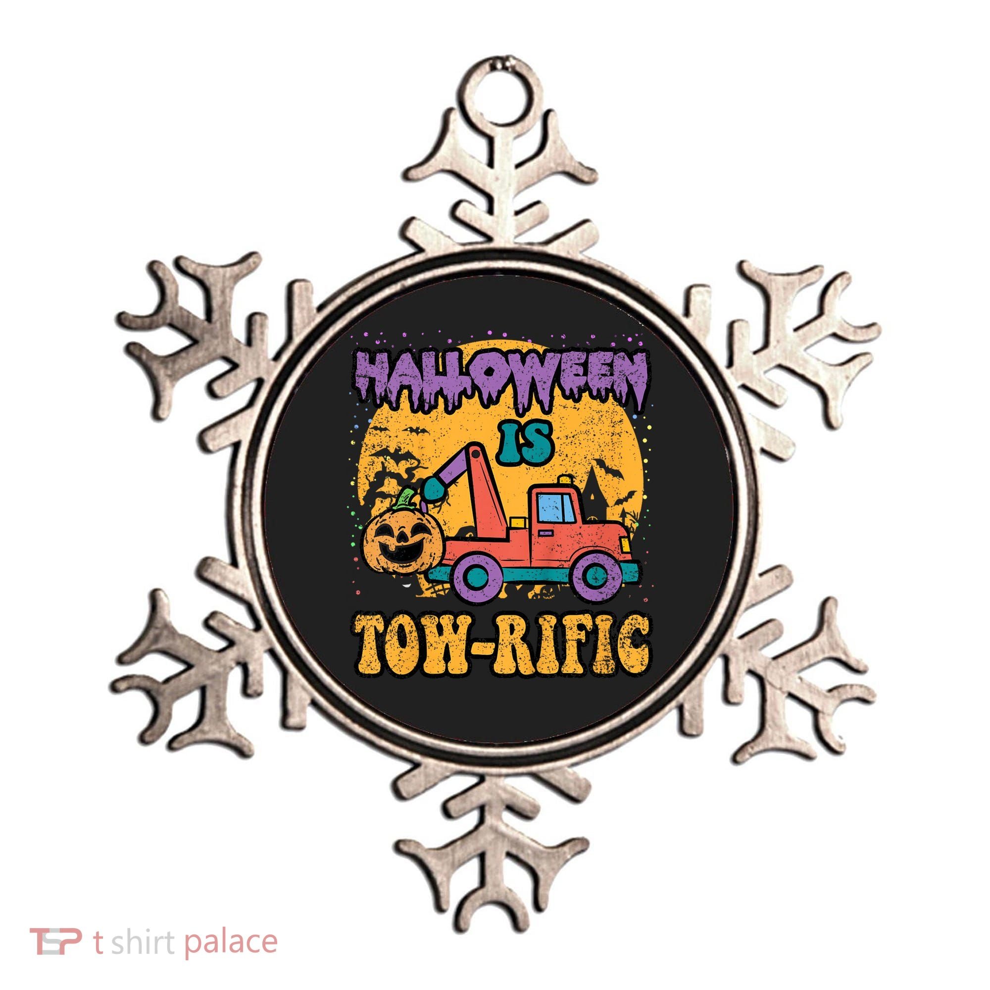 Tow Truck Pumpkin Halloween Costume Towing Ornament