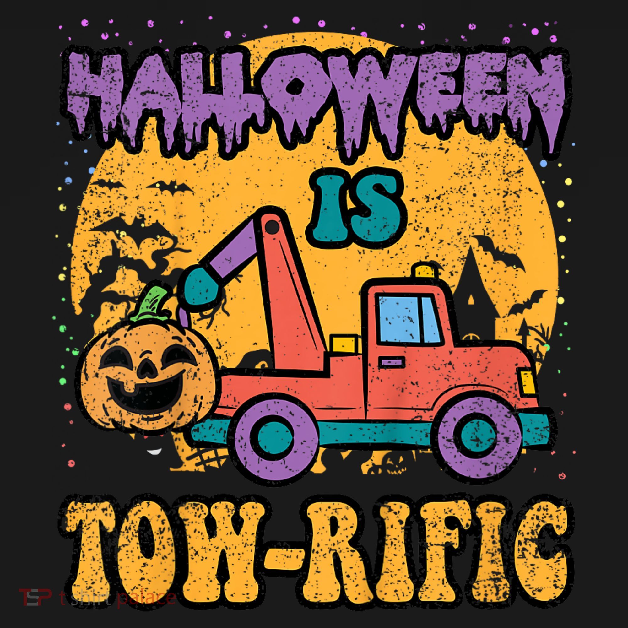 Tow Truck Pumpkin Halloween Costume Towing Women's Tank Top