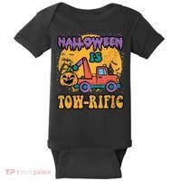 Tow Truck Pumpkin Halloween Costume Towing Baby Bodysuit thumb 0