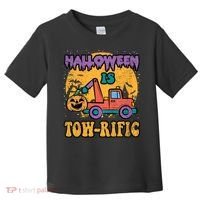 Tow Truck Pumpkin Halloween Costume Towing Toddler T-Shirt thumb 0