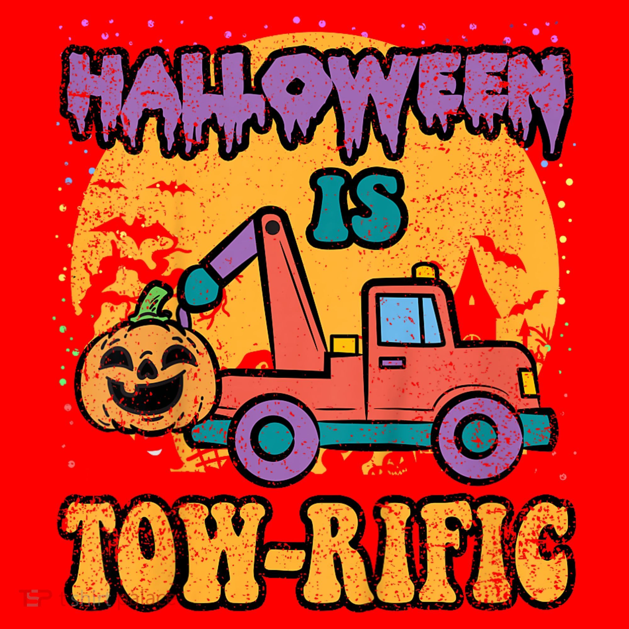 Tow Truck Pumpkin Halloween Costume Towing Santa Hat