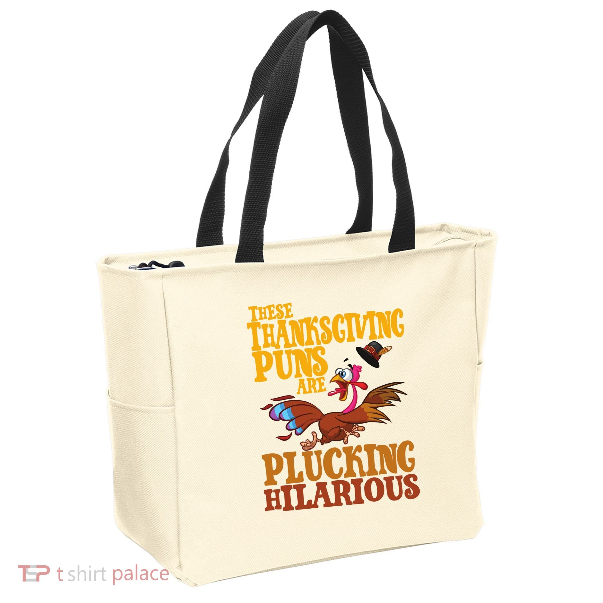 These Thanksgiving Puns Are Plucking Hilarious Tote Bag