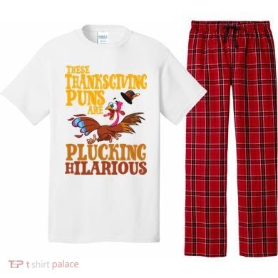 These Thanksgiving Puns Are Plucking Hilarious Pajama Set
