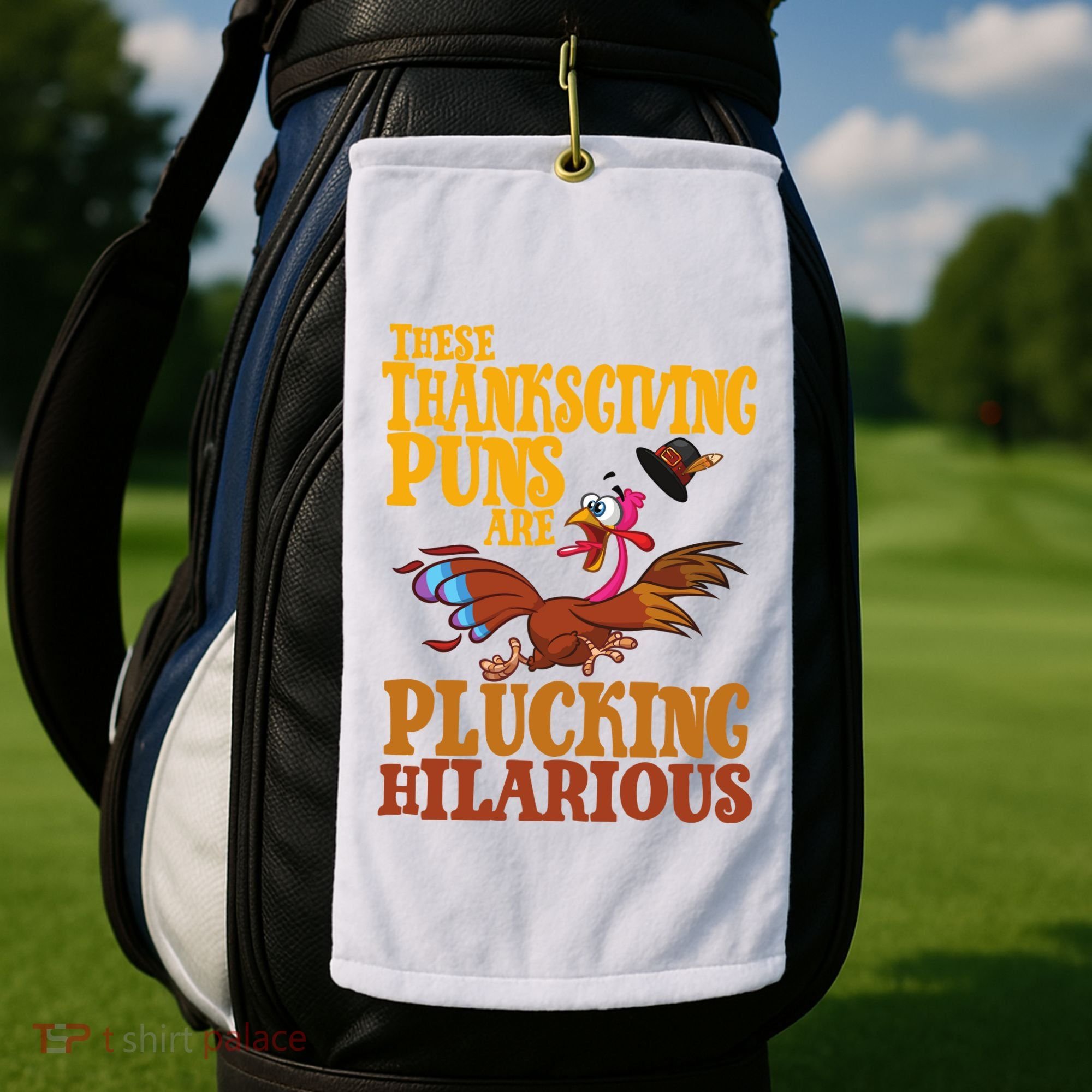 These Thanksgiving Puns Are Plucking Hilarious Golf Towel