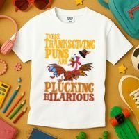 These Thanksgiving Puns Are Plucking Hilarious Kids T-Shirt thumb 3