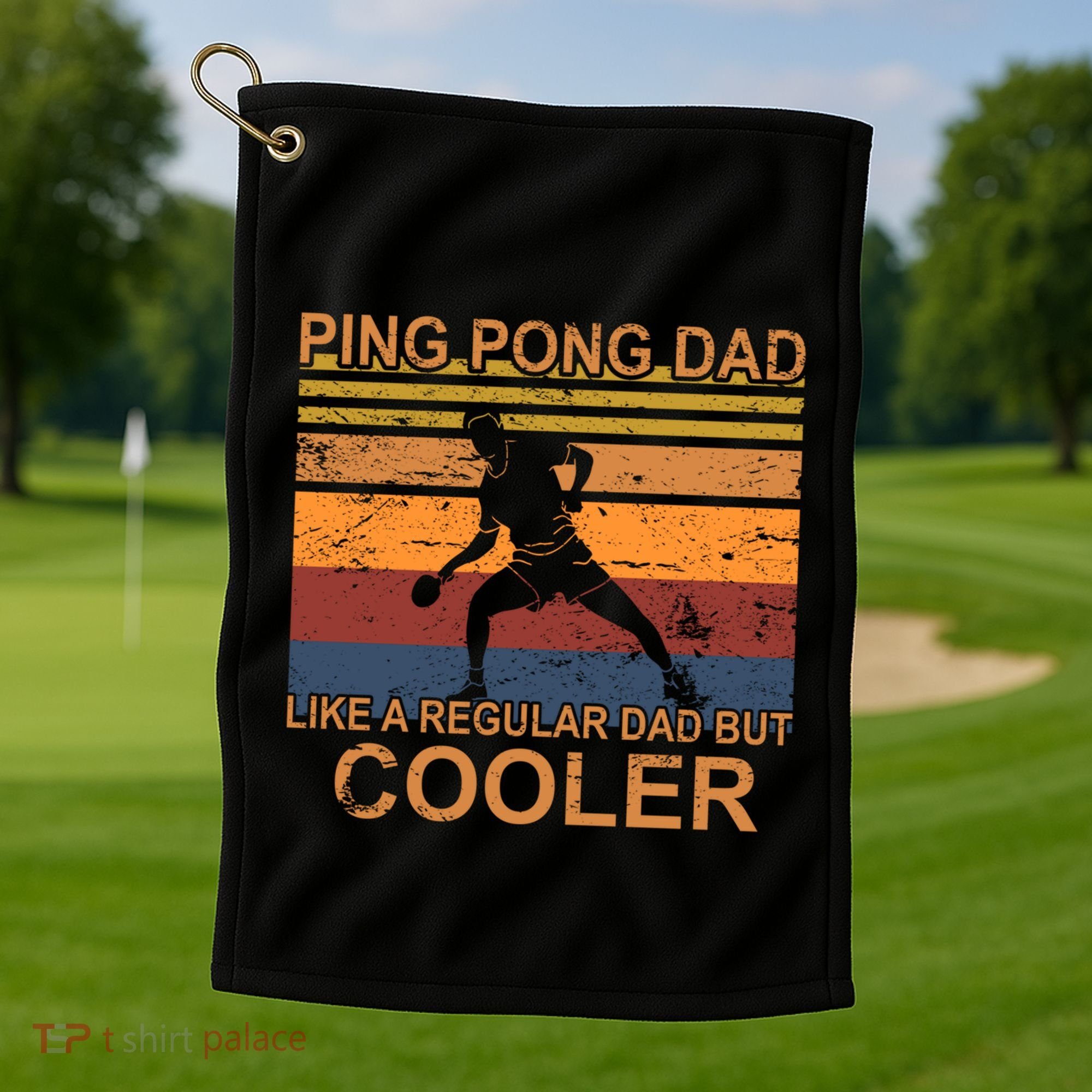 Table Tennis Player Ping Pong Father Table Tennis Dad Gift Golf Towel