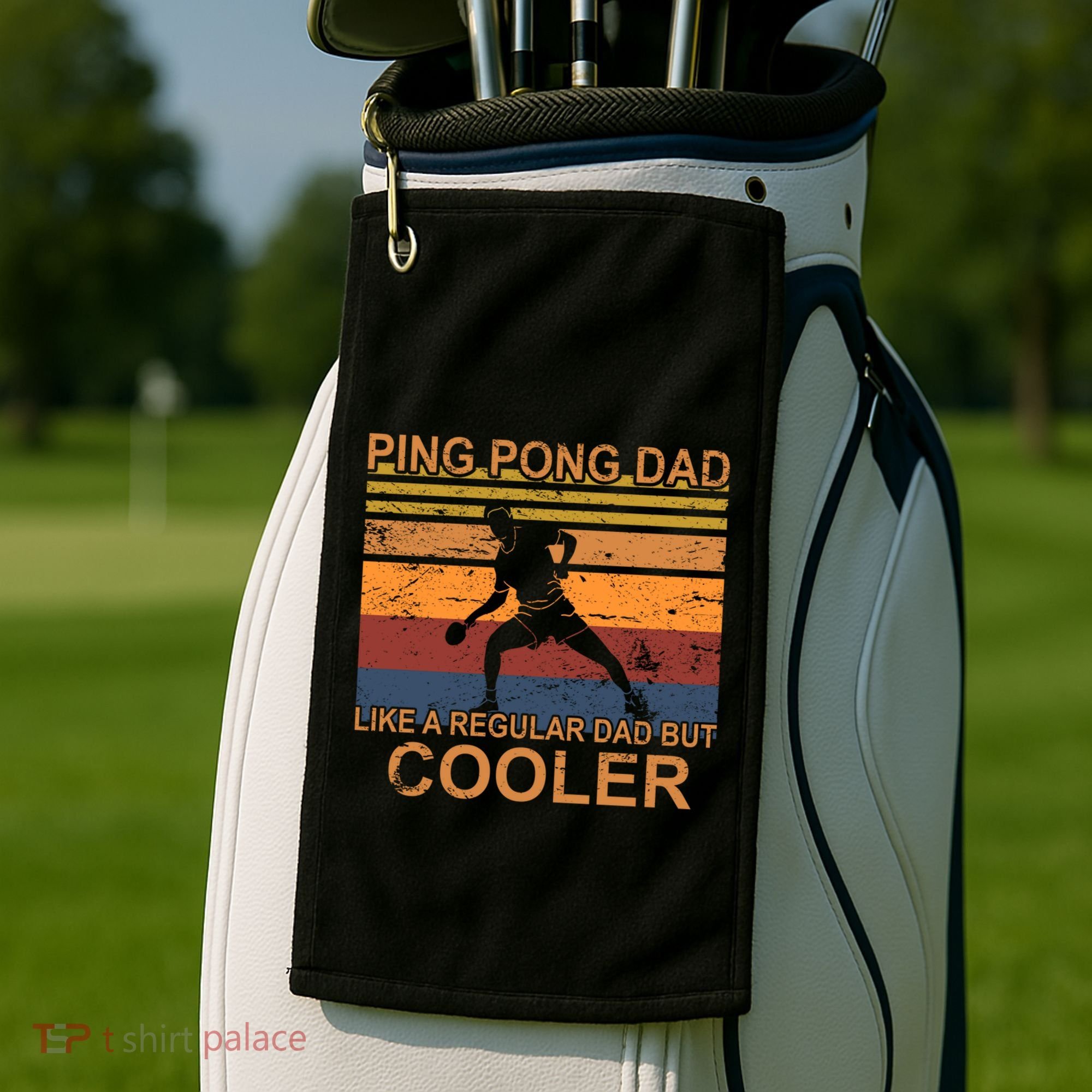 Table Tennis Player Ping Pong Father Table Tennis Dad Gift Golf Towel