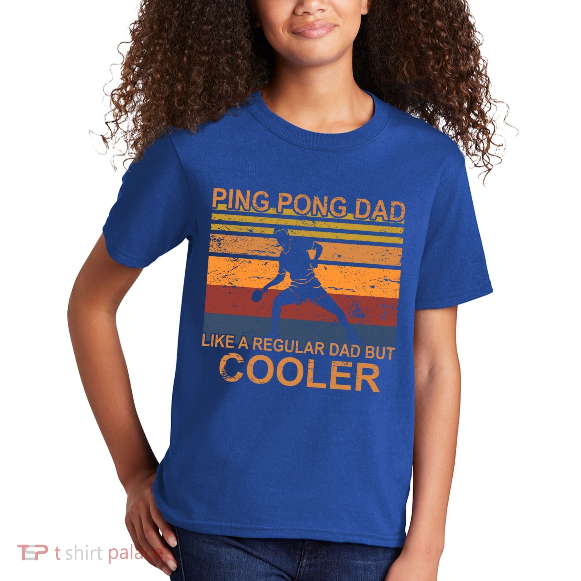 Table Tennis Player Ping Pong Father Table Tennis Dad Gift Kids T-Shirt